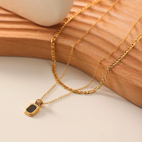 18K Gold Plated - Double Layer Necklace - Picture 7 of 7